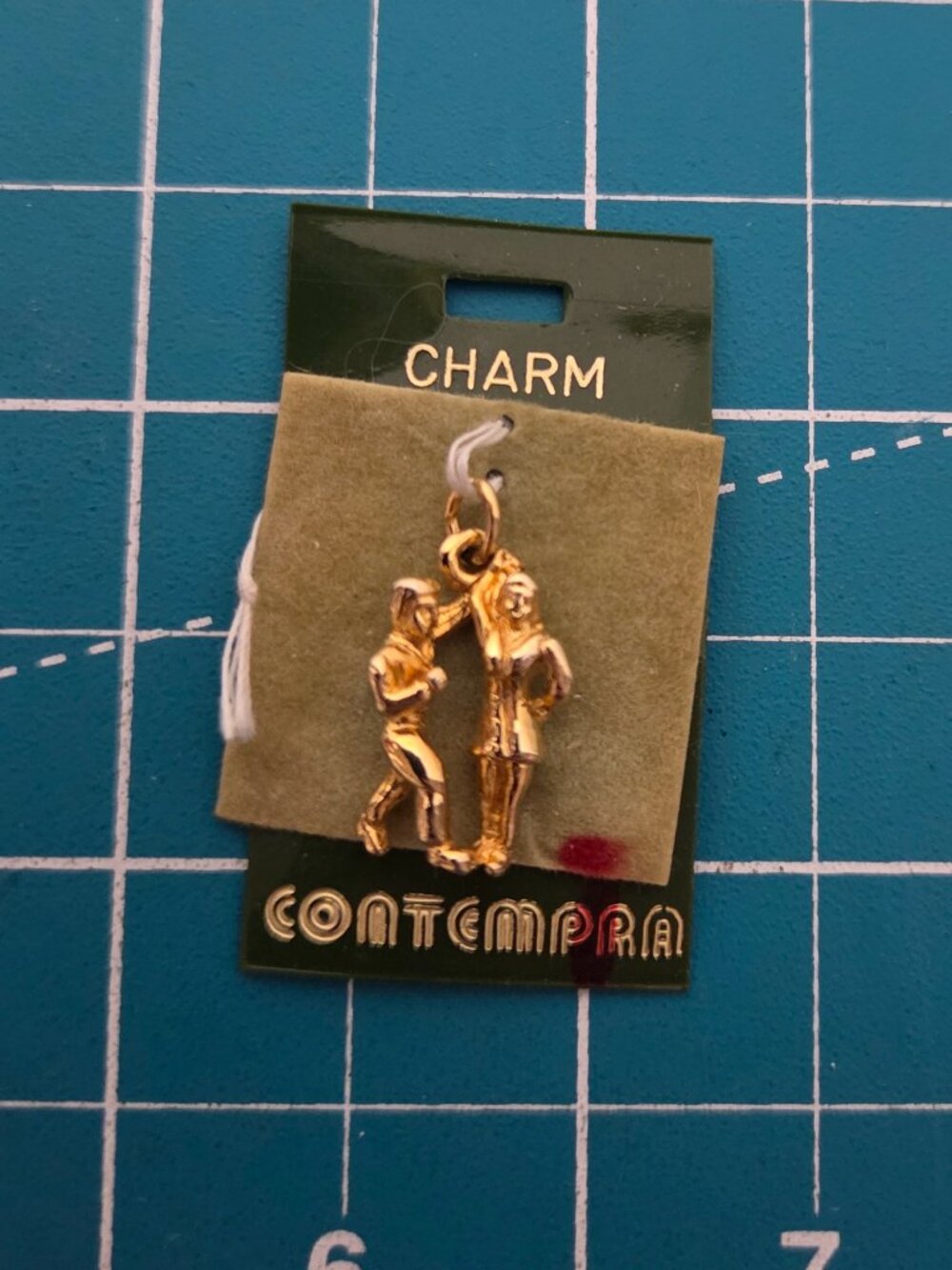 Vintage Gold Color Couple Dancing Charm Pendant for Necklace